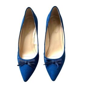 Kelly and Katie royal blue suede heels, size 6.5.